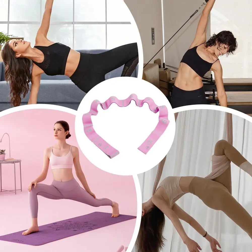 Resistance Band Leg Stretcher With 10 Loops Fitness Strap Elastic Strength Bands For Pilates Yoga Dance And Gymnastics Exercise